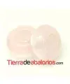 Resina Rondel 12x6mm Agujero 5mm Rosa Bebé Nacarado
