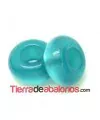 Resina Rondel 12x6mm Agujero 5mm Blue Zircon
