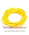 Seda Natural Salvaje Habotai 3mm Amarillo (110cm)