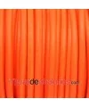 Cordón de Cuero 2mm - Naranja Flúor