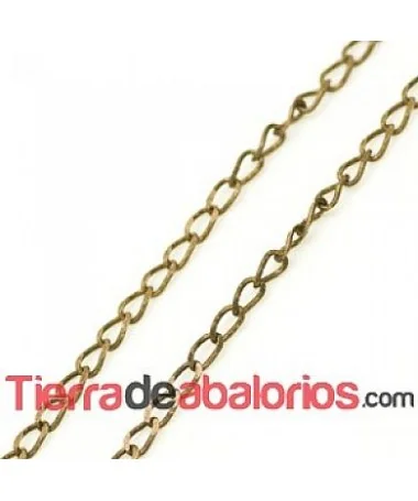 Cadena Bilbao Eslabón 3x2mm, Oro Viejo (metro) Cadena Bilbao Eslabón 3x2mm, Oro Viejo (metro)