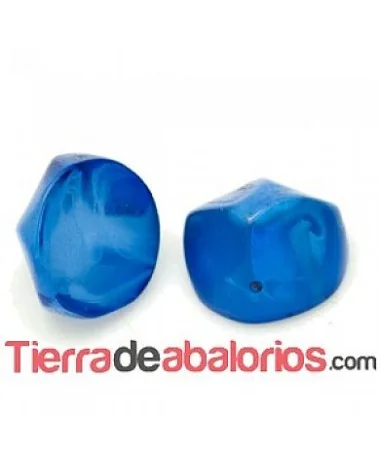 Resina Cabujón Redondo Irregular 8mm, Azul Resina Cabujón Redondo Irregular 8mm, Azul