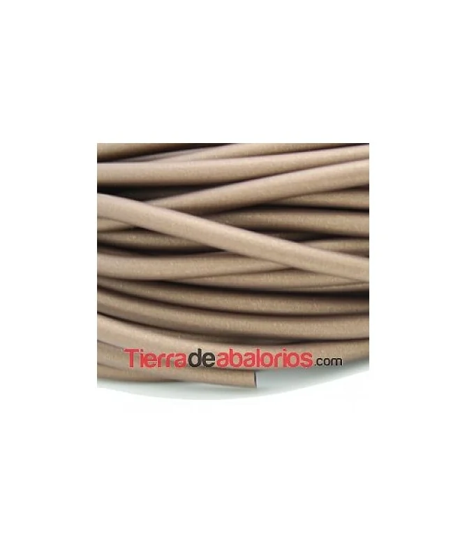 Caucho Hueco 4mm Agujero 2mm Bronce Antiguo