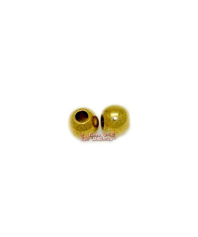 Bola 6x5mm Agujero 3,2mm, Oro Viejo