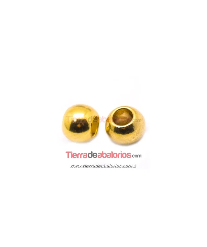 Bola 8mm Agujero 4mm, Dorada