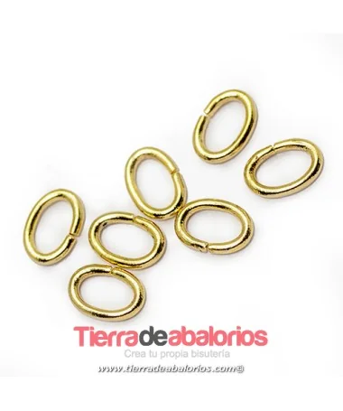 Anilla Oval 4x3mm, Dorada (10 uds)