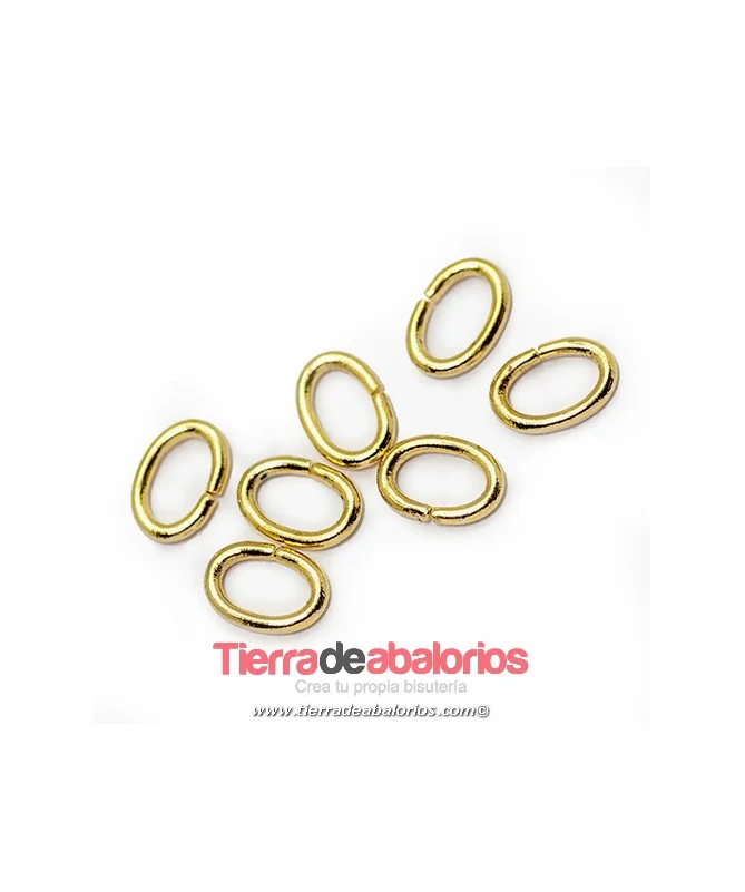 Anilla Oval 4x3mm, Dorada (10 uds)
