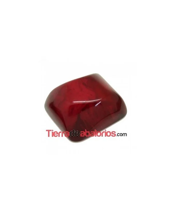 Cabujón Resina Irregular 25x24mm Vino