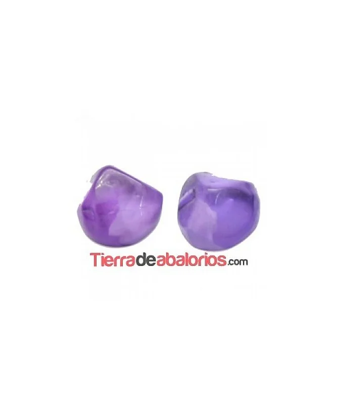 Resina Cabujón Redondo Irregular 10mm Morado