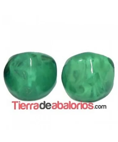 Resina Cabujón Redondo Irregular 10mm Verde