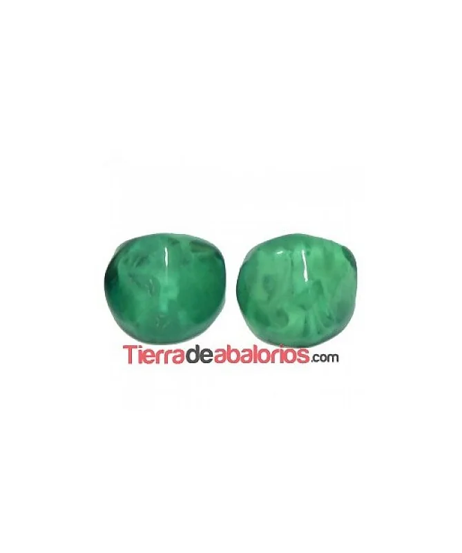 Resina Cabujón Redondo Irregular 10mm Verde