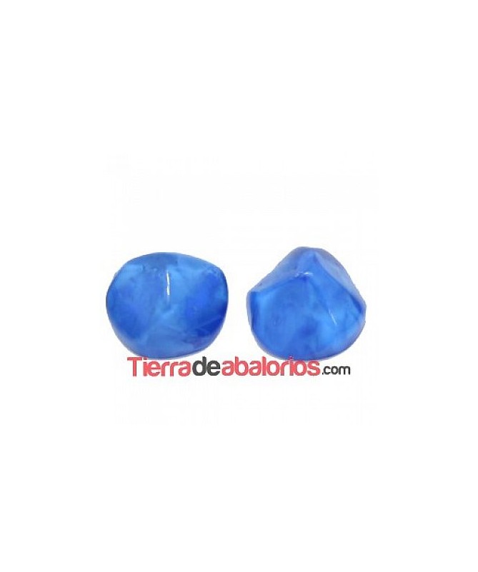 Resina Cabujón Redondo Irregular 10mm Azul