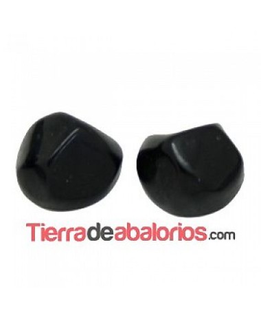 Resina Cabujón Redondo Irregular 10mm Negro