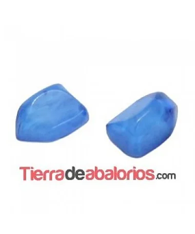 Cabujón Resina Irregular 12x8mm, Azul