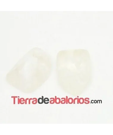 Cabujón Resina Irregular 12x8mm, Blanco Cabujón Resina Irregular 12x8mm, Blanco