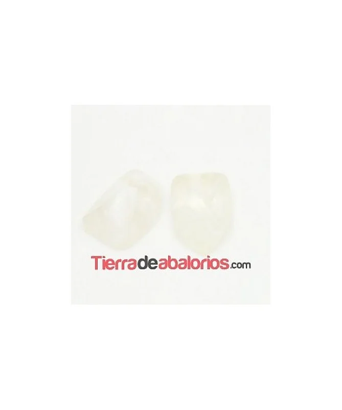Cabujón Resina Irregular 12x8mm, Blanco