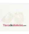 Cabujón Resina Irregular 12x8mm, Blanco