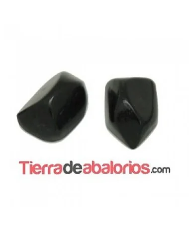 Cabujón Resina Irregular 12x8mm, Negro Cabujón Resina Irregular 12x8mm, Negro