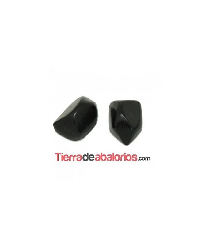 Cabujón Resina Irregular 12x8mm, Negro