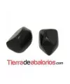 Cabujón Resina Irregular 12x8mm, Negro