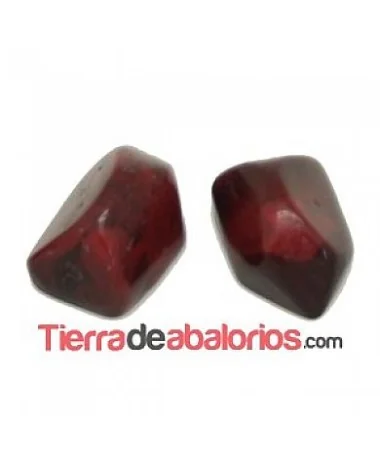 Cabujón Resina Irregular 12x8mm, Vino