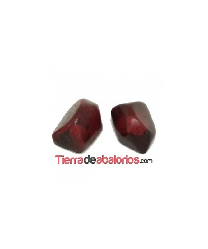 Cabujón Resina Irregular 12x8mm, Vino