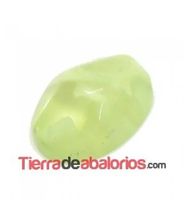 Cabujón Resina Oval Irregular 18x13mm, Verde Pistacho