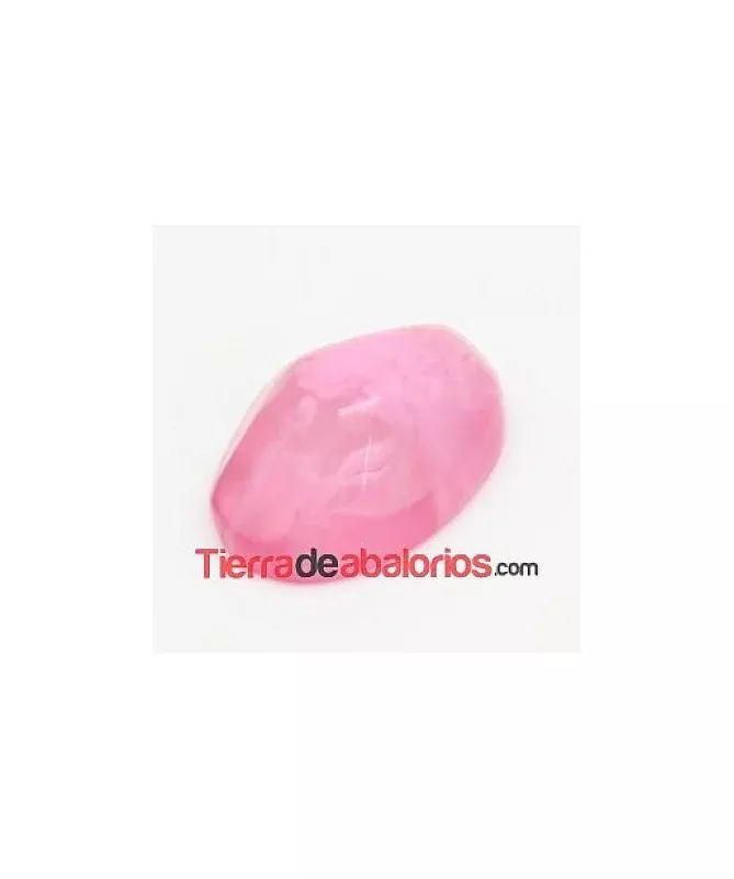 Cabujón Resina Oval Irregular 18x13mm, Rosa