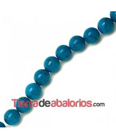 Turquesa Reconstituida Bola 12mm Agujero 1,6mm Turquesa Reconstituida Bola 12mm Agujero 1,6mm