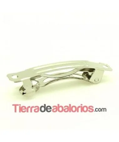 Pinza para Pelo 80mm, Plateado Nikelado Brillante Pinza para Pelo 80mm, Plateado Nikelado Brillante