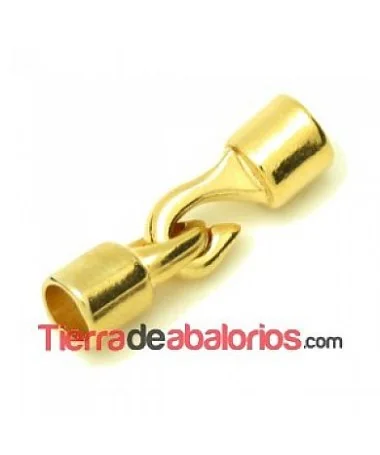 Cierre Terminal Gancho Agujero 5,5mm Dorado