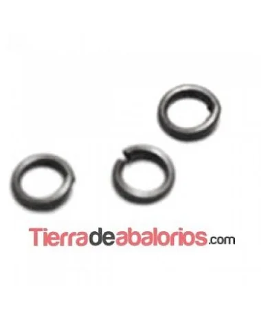 Anilla 9mm, Plata Vieja (100 uds)