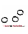 Anilla 9mm, Plata Vieja (100 uds)
