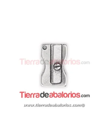 Colgante Sacapuntas 20x12mm, Plateado