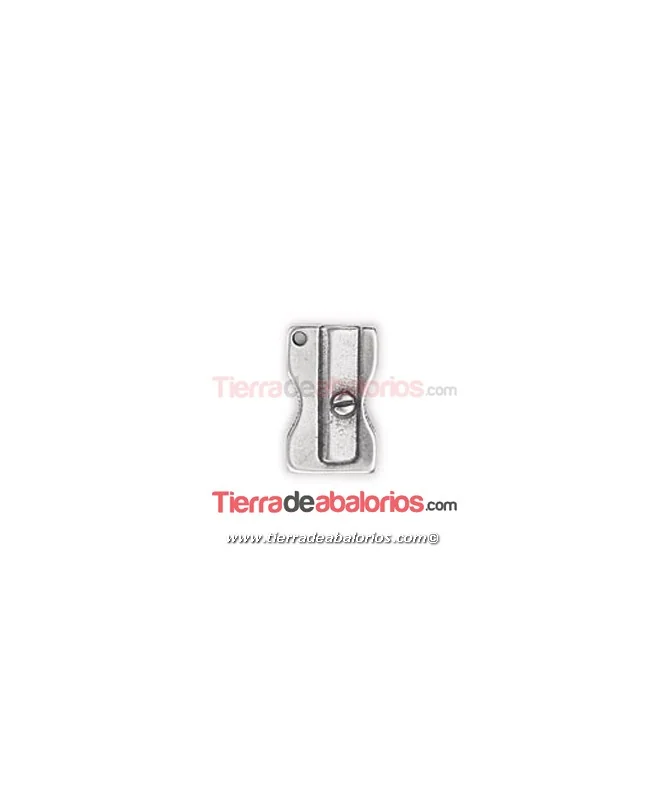 Colgante Sacapuntas 20x12mm, Plateado