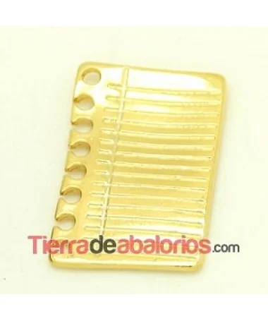 Colgante Hoja de Cuaderno 24x17mm Dorado Colgante Hoja de Cuaderno 24x17mm Dorado
