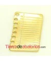 Colgante Hoja de Cuaderno 24x17mm Dorado