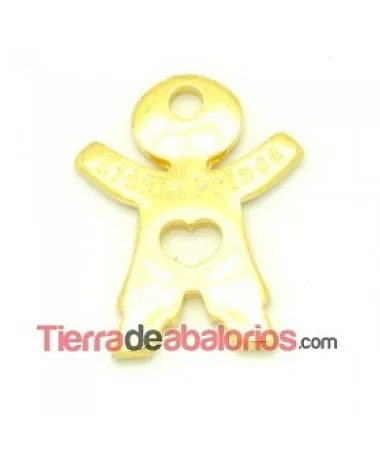 Niño Colgante 24x19mm 'Little Prince' Dorado