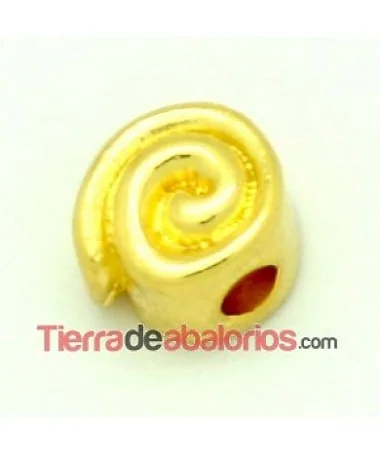 Entrepieza Espiral 10x7mm Agujero 3mm Dorada Entrepieza Espiral 10x7mm Agujero 3mm Dorada