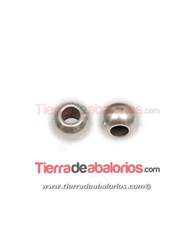 Bola 8mm Agujero 4mm, Plateada Bola 8mm Agujero 4mm, Plateada