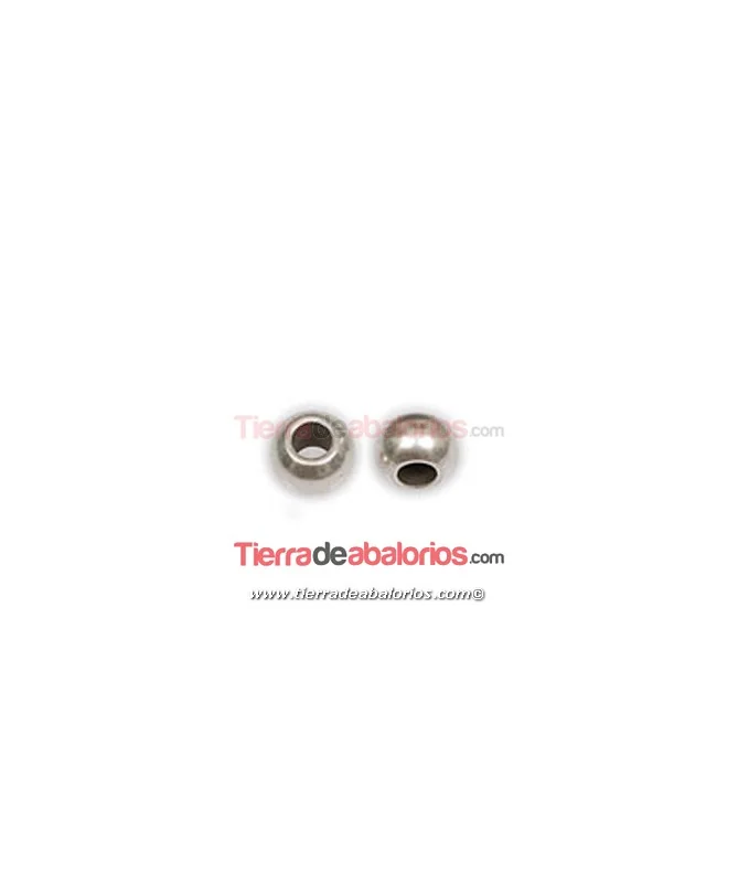 Bola 8mm Agujero 4mm, Plateada