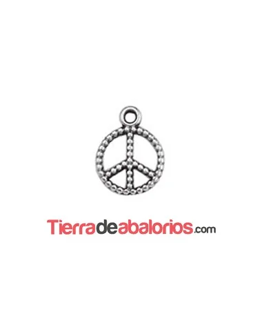 Colgante Simbolo de la Paz 12mm, Plateado Colgante Simbolo de la Paz 12mm, Plateado