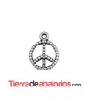 Colgante Simbolo de la Paz 12mm, Plateado