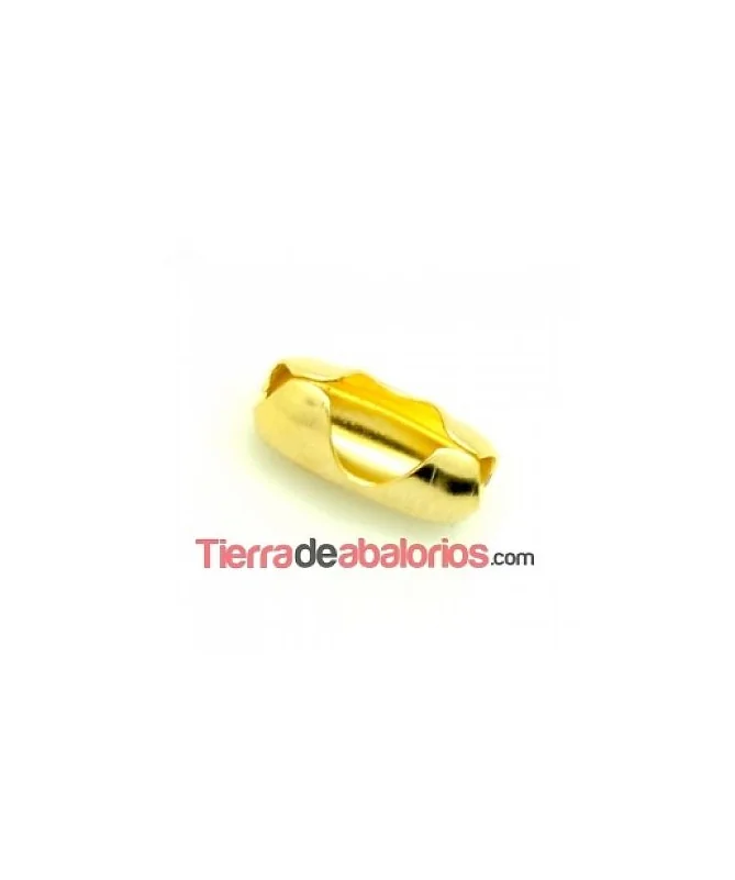 Terminal para Cadena de Bolas de 4mm, Dorado