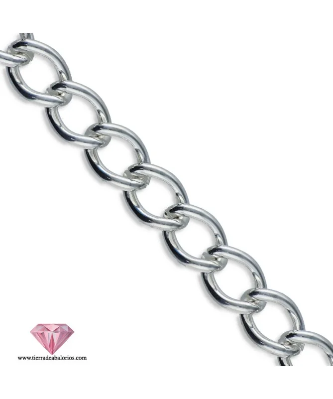 Cadena Eslabón Twist 13x9mm Plateada