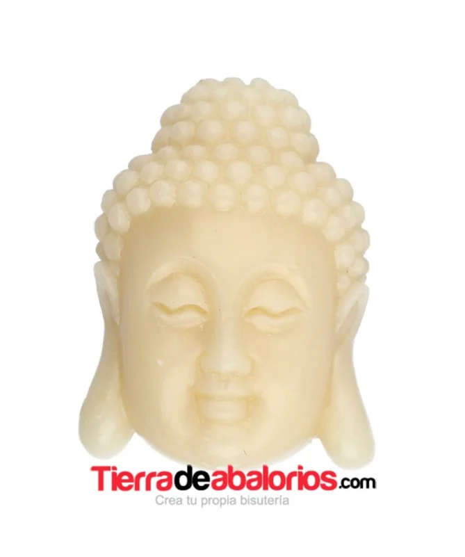 Buda de Resina 28x20mm Agujero 1,7mm, Marfil