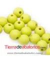 Bola Acrilica 8mm Agujero 1,8mm Verde Pistacho Mate