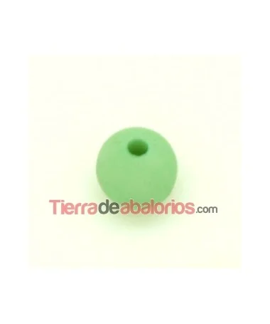 Bola Acrilica 8mm Agujero 1,8mm Verde Claro Mate