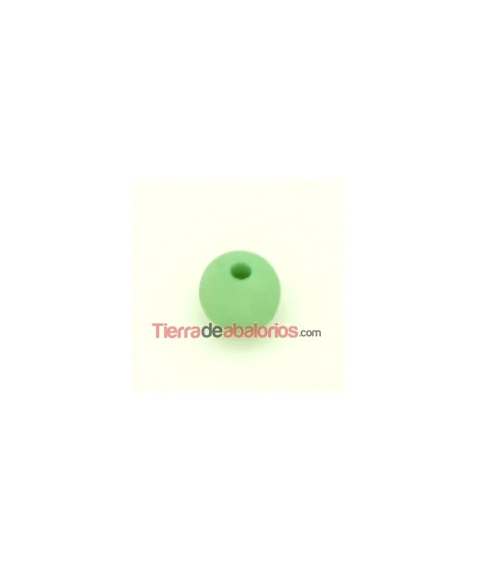Bola Acrilica 8mm Agujero 1,8mm Verde Claro Mate