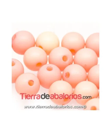 Bola Acrilica 8mm Agujero 1,8mm Rosa Palo